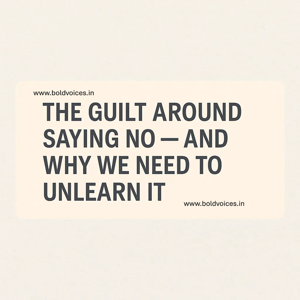 The journey of saying&nbsp;“No”